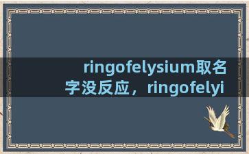 ringofelysium取名字没反应，ringofelyisum名字不可用